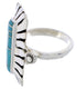 Turquoise Southwest Silver Ring Size 6-3/4 EX42798
