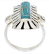 Turquoise Southwest Silver Ring Size 6-3/4 EX42798