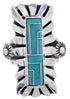 Sterling Silver Turquoise Inlay Ring Size 5-1/4 EX42803