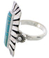 Sterling Silver Turquoise Inlay Ring Size 5-1/4 EX42803