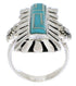 Sterling Silver Turquoise Inlay Ring Size 5-1/4 EX42803