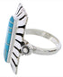 Sterling Silver And Turquoise Ring Size 5-3/4 EX42811