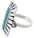 Southwest Turquoise Inlay Ring Size 8-1/4 EX42812
