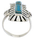 Sterling Silver Turquoise Inlay Ring Size 8-1/4 EX42815