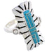 Turquoise Silver Southwestern Ring Size 8-1/4 EX42821