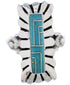 Genuine Sterling Silver Turquoise Ring Size 8-1/2 EX42846