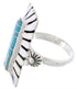 Southwest Sterling Silver Turquoise Ring Size 6-3/4 EX42848