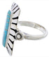 Sterling Silver Turquoise Inlay Ring Size 5-3/4 EX42855