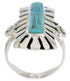 Sterling Silver Turquoise Inlay Ring Size 5-3/4 EX42855