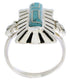 Sterling Silver Turquoise Inlay Ring Size 8-1/2 EX42861