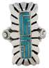 Turquoise And Silver Southwestern Ring Size 7-3/4 EX42866