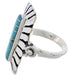 Turquoise And Silver Southwestern Ring Size 7-3/4 EX42866