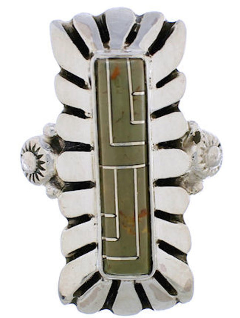 Turquoise Inlay Sterling Silver Ring Size 6 EX42870