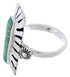 Turquoise And Genuine Sterling Silver Ring Size 7-1/4 EX42874