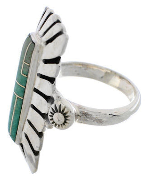 Turquoise Inlay Southwest Ring Size 5-1/2 EX42880