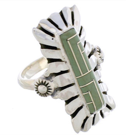 Sterling Silver Turquoise Southwest Ring Size 5-1/4 EX42889