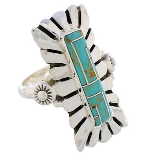 Turquoise Silver Southwest Ring Size 5-1/2 EX42892