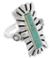 Southwestern Turquoise Inlay Ring Size 8-1/2 EX42895