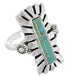 Southwestern Turquoise Inlay Ring Size 8-1/2 EX42895