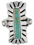 Southwestern Turquoise Inlay Ring Size 8-1/2 EX42895