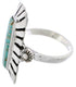 Southwestern Turquoise Inlay Ring Size 8-1/2 EX42895