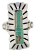 Genuine Sterling Silver Turquoise Ring Size 6-1/2 EX42899