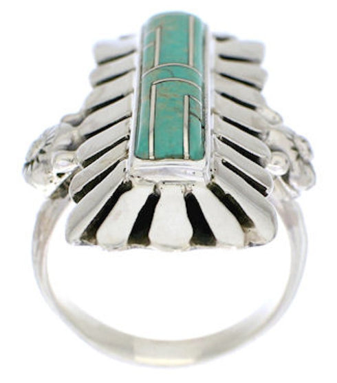 Turquoise Genuine Sterling Silver Ring Size 5-3/4 EX42900