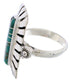 Turquoise Southwest Silver Ring Size 7-3/4 EX42905