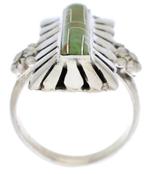 Turquoise Inlay Southwest Ring Size 7-1/2 EX42987