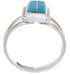 Sterling Silver Turquoise Inlay Ring Size 5-3/4 EX43001