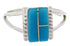 Southwestern Turquoise Silver Ring Size 4-3/4 EX43008