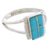 Southwest Turquoise Silver Ring Size 4-3/4 EX43040