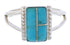 Southwest Turquoise Silver Ring Size 4-3/4 EX43040