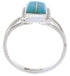 Southwest Turquoise Silver Ring Size 4-3/4 EX43040