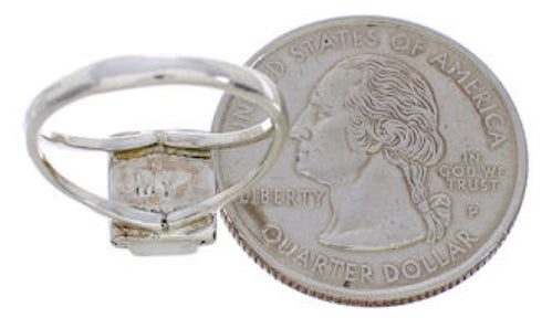 Genuine Sterling Silver Turquoise Ring Size 5-1/2 EX43087