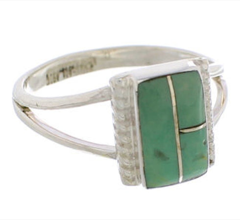 Southwest Silver And Turquoise Ring Size 5-1/2 EX43104