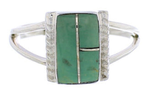 Southwest Silver And Turquoise Ring Size 5-1/2 EX43104