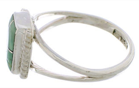 Southwest Silver And Turquoise Ring Size 5-1/2 EX43104