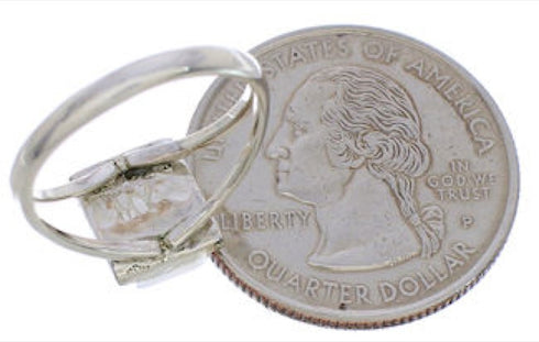 Southwest Silver And Turquoise Ring Size 5-1/2 EX43104