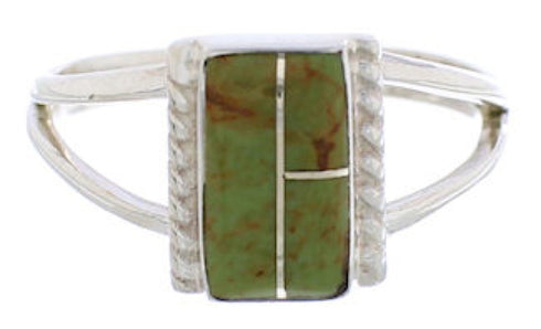 Turquoise Southwestern Silver Ring Size 6 EX43165