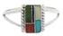 Multicolor Southwestern Silver Ring Size 5-1/2 EX43187