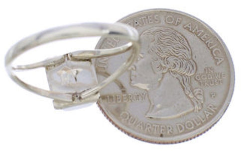 Multicolor Southwestern Silver Ring Size 5-1/2 EX43187