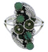 Sterling Silver Turquoise Flower Ring Size 6-3/4 EX45218