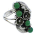 Turquoise Flower Southwest Silver Ring Size 6 EX45222