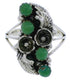 Turquoise Flower Southwest Silver Ring Size 6 EX45222