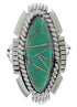 Genuine Sterling Silver Turquoise Jewelry Ring Size 8-1/2 TX40674