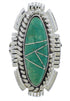 Silver Turquoise Inlay Jewelry Ring Size 4-3/4 TX40675