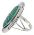 Silver Turquoise Inlay Jewelry Ring Size 4-3/4 TX40675
