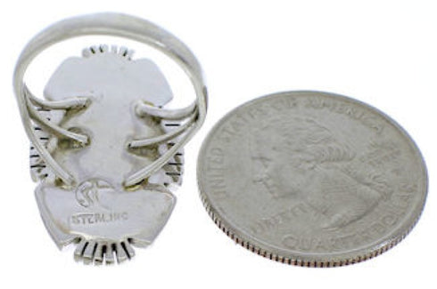 Southwestern Sterling Silver Turquoise Jewelry Ring Size 6-1/2 TX40683