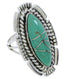 Sterling Silver Southwest Turquoise Inlay Ring Size 7-3/4 TX40696